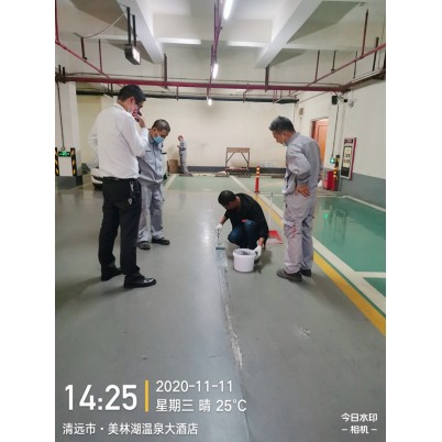 清远市美林湖温泉大酒店停车库地坪修补