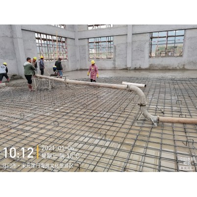 江门市宋元崖门海战文化旅游区倒混凝土